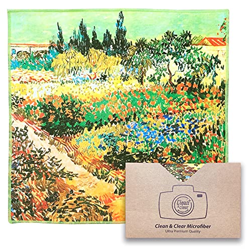 Large [6 Pack] Classic Art (The Garden at Arles) - Ultra Premium Quality Microfiber Cleaning Cloths (Best for Camera Lens, Glasses, Screens, and All Lens.) Microfiber Cloth - color: Vincent Van Gogh "the Garden at Arles", size: 6 Pack