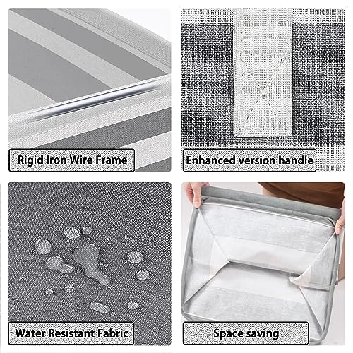2-Pack Foldable Laundry Basket,Large Laundry Baskets with Handles,Waterproof Laundry Hamper,Collapsible Laundry Hampers for Clothes Organizer 80L (Black&Purple) - color: Black&Purple