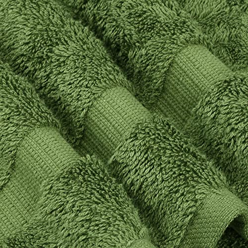 Chakir Turkish Linens 4 Piece Extra Large Bath Towels, 100% Cotton Luxury Turkish Towels for Bathroom, Soft Absorbent Bath Towels, 30 x 60 Inches, Moss - color: Moss