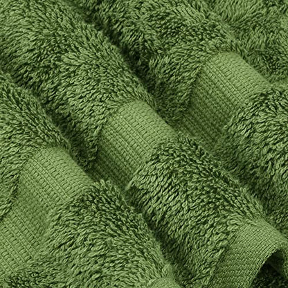 Chakir Turkish Linens 4 Piece Extra Large Bath Towels, 100% Cotton Luxury Turkish Towels for Bathroom, Soft Absorbent Bath Towels, 30 x 60 Inches, Moss - color: Moss