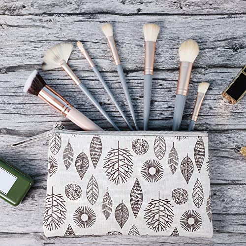 SUMAJU 4 Pcs Canvas Cosmetic Bag, Multi-Function Travel Makeup Bag Cosmetic Pouch with Zipper Travel Toiletry Bag Travel Size Toiletries Christmas Gifts Stocking Stuffers for Women - style: C