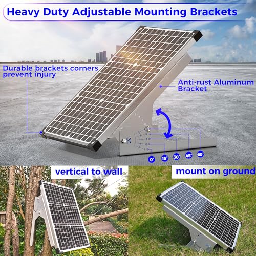 Voltset 30W Solar Panel Kit, 12v Solar Battery Trickle Charger Maintainer + 10A MPPT Charge Controller + Adjustable Mount Bracket,Waterproof Solar Panel Battery Charger for Car Boat Marine RV Roof - size: 30W