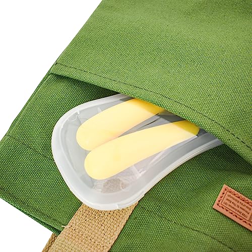 VANRA 2 Pieces Toddler Fork and Spoon Set with Travel Case 18/8 Stainless Steel Toddler Utensils Kids Silverware Children Flatware Child Cutlery Set for School Lunch Box (Yellow) - color: Yellow