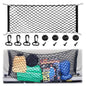 Cargo Net, Premium Dual-Layer Nylon Cargo Net for SUV, Automotive Exterior Accessories, Adjustable Elastic Trunk Net with Hook, Car Accessories for SUV, Truck, Pickup(51.2x17.7 Inch) - size: 51.2x17.7 Inch