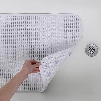 Duck Brand Clorox Cushioned Shower Mat, Non Slip Bathtub Mat with Suction Cups, 17 Inches x 36 Inches, White, 2 Pack