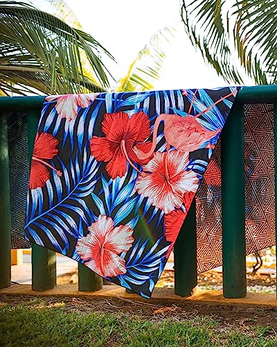 Quick Dry Towel Extra Large 78x35 Inch - Microfiber Beach Towel - Perfect for Beach, Travel, Swimming, Pool, Yoga, Hiking, Camping - Lightweight, Fast Drying, Compact for Adults (Flamingo) - color: Flamingo, style: Extra Large 78x35"