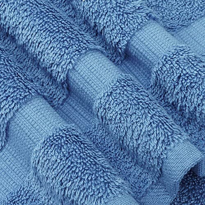 Chakir Turkish Linens 4 Piece Extra Large Bath Towels, 100% Cotton Luxury Turkish Towels for Bathroom, Soft Absorbent Bath Towels, 30 x 60 Inches, Wedgewood - color: Wedgewood