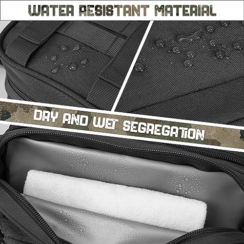 QT&QY Tactical Toiletry Bag For Men Hygiene Bag EDC Military Tool Molle Pouches Small Dopp Kit Mens Shaving Kit Travel shower Bags - color: 1 US Black