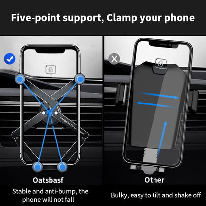 OATSBASF Car Phone Holder Mount Gravity Car Phone Mount, Hands Free Phone Holder, Gravity Air Vent Car Mount, Suitable for Mobile Phones Under 7 inches (X01) - size: X01