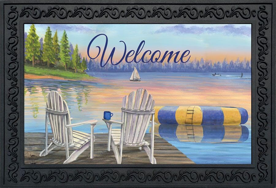 Briarwood Lane Waterfront Retreat Nautical Doormat - color: Waterfront Retreat