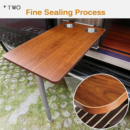 Folding Wall Mount Dining Table for RVs, Campervans & Motorhomes - Space-Saving, Versatile Design with Easy-Fold Legs for Compact Living Solutions