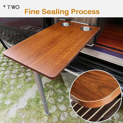 Folding Wall Mount Dining Table for RVs, Campervans & Motorhomes - Space-Saving, Versatile Design with Easy-Fold Legs for Compact Living Solutions