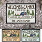 Personalized Welcome to Our Camper Doormat - Custom Family Name The Drinks are Could The Laughs are Loud The Friendship is 16 x 24 inches - color: Style 2