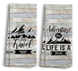 Camping Dish Towels, Camp Kitchen Farmhouse Decor, Camping Gifts for Camper Women Men, Mountain Decor Kitchen Towels, Adventure Time Towels, Set of 2, 16x24