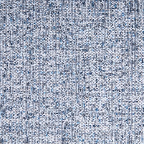 HomePop 22" Medium Tufted Storage Ottoman - Blue Gray Woven Fabric - color: Blue Gray Woven Fabric