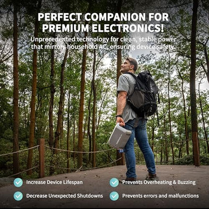 Dabbsson 298Wh Portable Power Station, 300W Solar Generator, 1.5X Extended Runtime,2xPure Sine Wave AC Outlets,60W USB-C, Smart APP, 300E Semi-Solid LiFePO4 Battery,for Outdoor Camping, Travel - style: 300E
