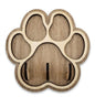 Paw Print Dog Leash Holder for Wall, Handmade Wood Key Rack with 3 Hooks, Pet Entryway Organizer, Gift for Dog Lovers, Key Holder, Key Rack
