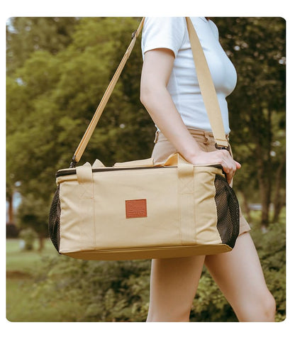 Camping Cookware Storage Bag, Camping Cooking Utensils Organizer, Camping Storage Handbag, Barbecue Tool Storage Bag, Cookware Utensils Kit Travel Hanging Bag Outdoor Equipment Carry Bag