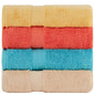 BolBom Towels 4 Pack Medium Bath Towel Set, 27“X54” Inches, 500 GSM 100% Ring Spun Cotton, Lightweight and Highly Absorbent Quick Drying Premium Towels for Hotel, Spa,Bath and Bathroom - color: Turquoise, Brick, Camel, Gold