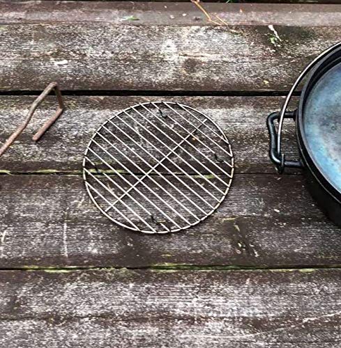 CAMPINGMOON φ8.27inch/φ21cm Round Stainless Steel Roasting Baking Steaming Cooling Rack Cooking Grid Grill Fits for 10-inch Dutch Oven W21 - color: Dia 8.3 inches, W21