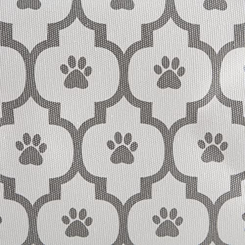 Bone Dry Pet Storage Collection Lattice Paw Print, Medium Rectangle, White/Gray - color: White/Gray, size: Medium Rectangle