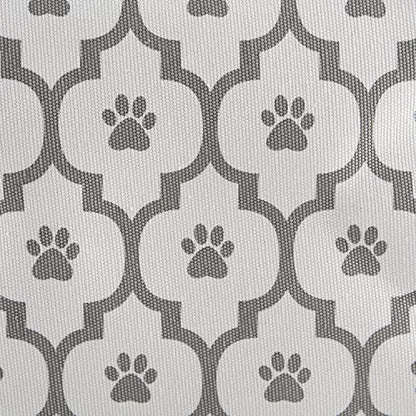 Bone Dry Pet Storage Collection Lattice Paw Print, Medium Rectangle, White/Gray - color: White/Gray, size: Medium Rectangle