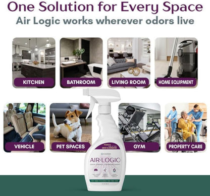 Dual-Action Odor Eliminator Spray 32 Fl Oz, Plant-Based Instant Knockdown & Enzymatic Deodorizer for Home, Neutralizes 16 Odor Sources, Bleach-Free, Fabric & Surface Safe, Lavender Lemon - size: 32 Fl Oz (Pack of 1)