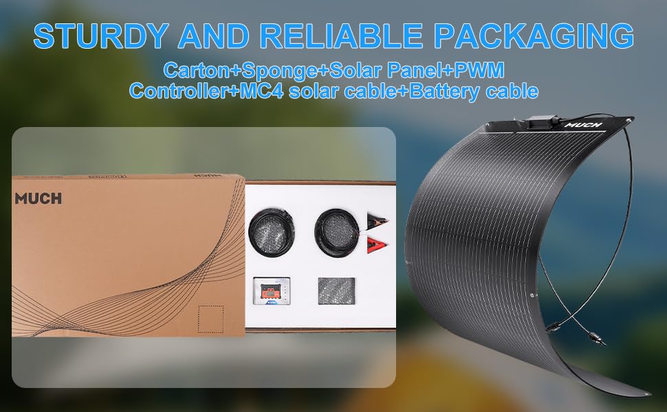 400W Semi-Flexible Solar Panel Kit, Lightweight Monocrystalline Ultra-Flexible RV Solar Panel Kit with 30A Charge Controlle for 12-24V Battery Charging Car Battery Camping Stuff Offgrid RV (4PCS 100W) - size: 400W Kit