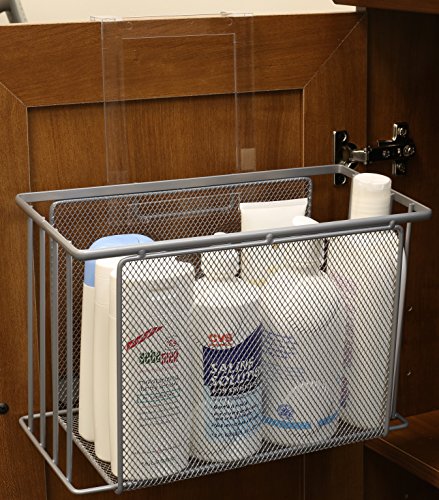 Deco Brothers Over Cabinet Door Organizer, Silver