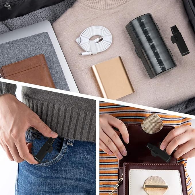 NTIERA Bullet Kit of 3 Pieces, Portable Powder Spice Dispenser Bottle to Carry On Everywhere, Modern Desing with Easier and More Precise Use, 3 Pack (Black), Pepper shaker-2
