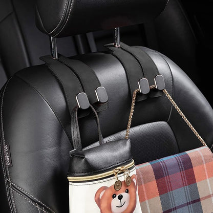 Car Hooks Car Seat Back Double Hooks Rear Seat Small Hooks Storage Hooks，Black - color: Car Hooks Black