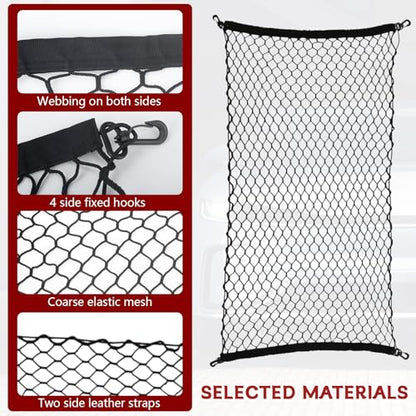 vvag Universal Adjustable Dog Car Barrier for SUVs Trucks,Easy-Install Mesh Pet Divider & Backseat Safety Net for Travel