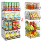 Jakyitvi 4 Pack XXL Stackable Wire Storage Basket, Extra Large Capacity Pantry Organizer and Storage, Muti-Purpose for Vegetable Fruit Basket & Can Organizer & Snack Rack & Metal Pantry Bin - size: 4 Pack