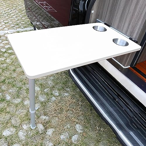 RV Folding Table, Wall Folding Table, Wall Mount Dining Table with Folding Leg, Campervan and Motorhome Furniture Table (Color : E) - color: E