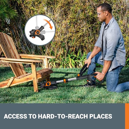 Worx 20V 12" Cordless String Trimmer, 360 CFM Leaf Blower & 22" Hedge Trimmer Combo, 2 Batteries & Charger Included, WG931 - style: 12" Trimmer & 360 CFM Blower & 22" Hedge Trimmer