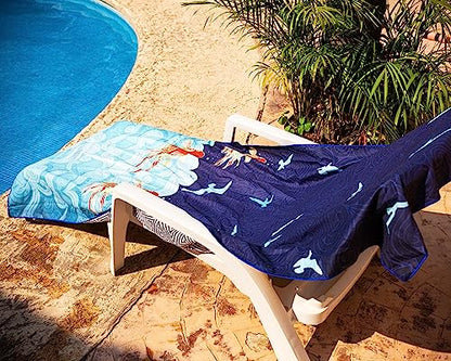 Quick Dry Towel Extra Large 78x35 Inch - Microfiber Beach Towel - Perfect for Beach, Travel, Swimming, Pool, Yoga, Hiking, Camping - Lightweight, Fast Drying, Compact for Adults (Koi Fish) - color: Koi Fish, style: Extra Large 78x35"