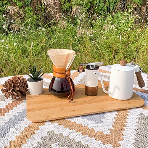 SOTECH Pour Over Coffee Maker Set Pour Over Coffee Dripper Manual Coffee Mill Grinder glass pour over coffee maker - color: White
