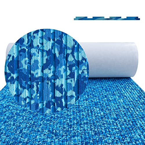 Boat Flooring EVA Foam Boat Decking Camo 94"x45"/35"/23" Non-Slip Boat Mat Self-Adhesive Foam Boat Deck Flooring Carpet Mat Rolls for Kayak Deck Boat Yacht Flooring Motorboat - color: Camo Ocean, size: 94.5x16.2"-10.6sqft