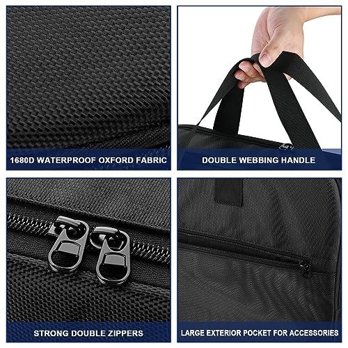 20 Inch Jumper Cable Bag, Heavy Duty Water Resistant Tools Cable Bag, Cable Cords Hoses Storage & Organizer with Exterior Pocket for Jumper Cable,EV Charging Cables,Extensions and Garden Hoses