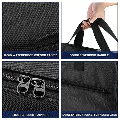 20 Inch Jumper Cable Bag, Heavy Duty Water Resistant Tools Cable Bag, Cable Cords Hoses Storage & Organizer with Exterior Pocket for Jumper Cable,EV Charging Cables,Extensions and Garden Hoses