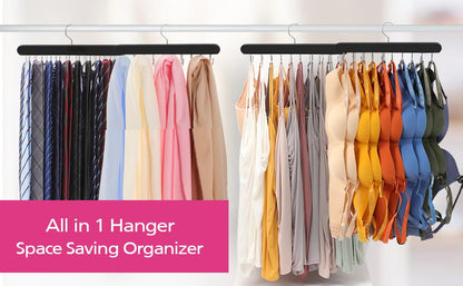 Bra Organizer for Closet Organization, Tank Top Hanger, Bra Hanger 20 Hooks Capacity, Foldable for Closet Organizer and Storage (2)