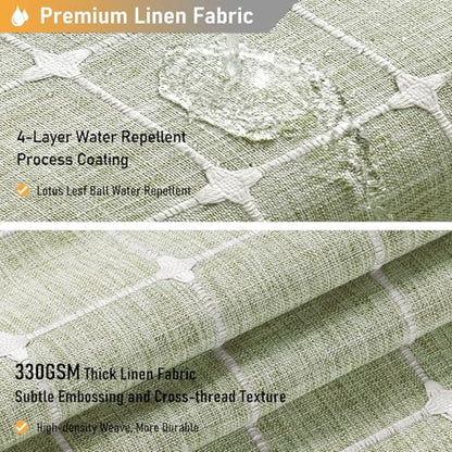 BTTN Boho Shower Stall Curtain - 48x72 Narrow Linen Ultra Thick Tassel Fabric Shower Curtain Set with 8 Plastic Hooks, Half Camper RV Modern Farmhouse Country Shower Curtains for Bathroom, Sage Green - color: A - Sage Green, size: 48"W x 72"L (Pack of 1)