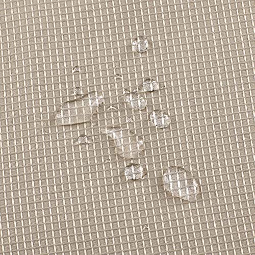 Valea Home Waffle Weave Textured Bathroom Window Curtains Water Repellent Short Curtains Window Covering Half Window Curtains Kitchen Tiers 24 inch Length, Taupe, Set of 2 - color: Taupe, size: 36"W x 24"L (Pack of 2)