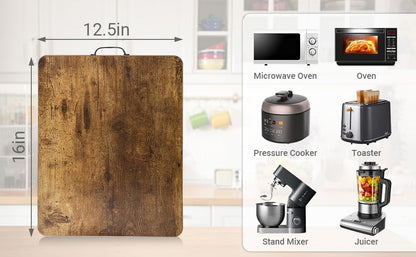 Sliding Tray for Coffee Maker, 360° Rotating Appliance Slider for Kitchen Appliances, Wooden Sliding Tray Suitable for Kitchen Countertops and Kitchen Appliances.(Brown, Large) - color: Brown