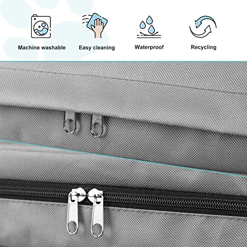 Explore Land Waterproof Dog Bed Cover Canvas Washable Dog Crate Pad Replacement Cover, 48Lx36Wx4H inch, Gray - color: Light Gray With Canvas, size: 48”Lx36”Wx4”H