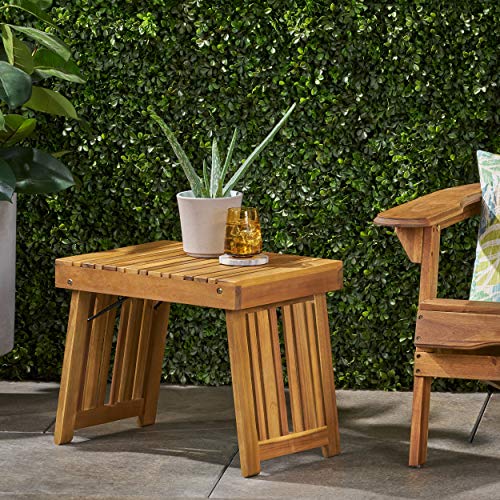 Christopher Knight Home Hilton Outdoor Acacia Wood Folding Side Table, Teak Finish - color: Teak Finish