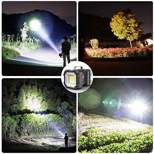 AlpsWolf Rechargeable Flashlight, LED Spotlight Flashlight 20000 Capacity 4000LM 25h Ultra-Long Standby 3+4 Lights Modes Ultra Bright Flashlight Waterproof with USB Output as a Power Bank - size: X-Large
