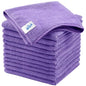 MR.SIGA Microfiber Cleaning Cloths, All-Purpose Microfiber Towels, Streak Free Cleaning Rags, Pack of 12, Purple, Size 32 x 32 cm(12.6 x 12.6 inch) - color: Purple
