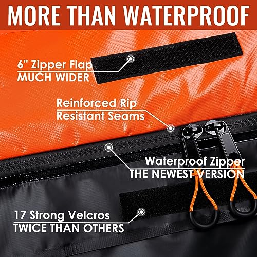 Car Rooftop Cargo Carrier Bag, 16 Cubic Feet Waterproof Car Topper Luggage Storage Bag with Large Capacity & Maximum Protection to Minivan SUV Vehicles w/wo Roof Rack, Non-Slip Mat, Door Hooks, Lock - size: Black-16 Cubic Feet