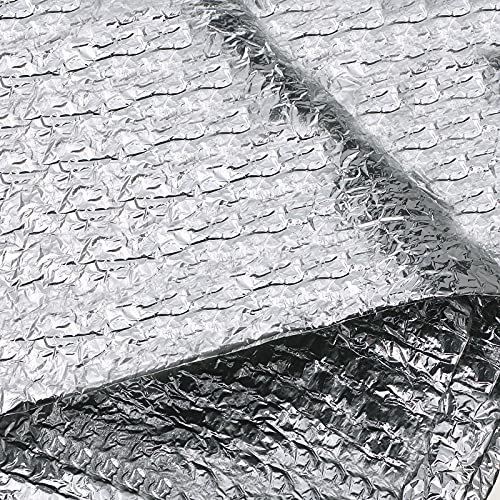 Frienda Rv Window Reflective Insulation Roll 35.8inch*10ft Double Aluminum Foil Heat Bubble Thermal Window Shade Door Cover Blackout for Garage Roof Travel Camper Skylight Shield - size: 35.8inch*10f
